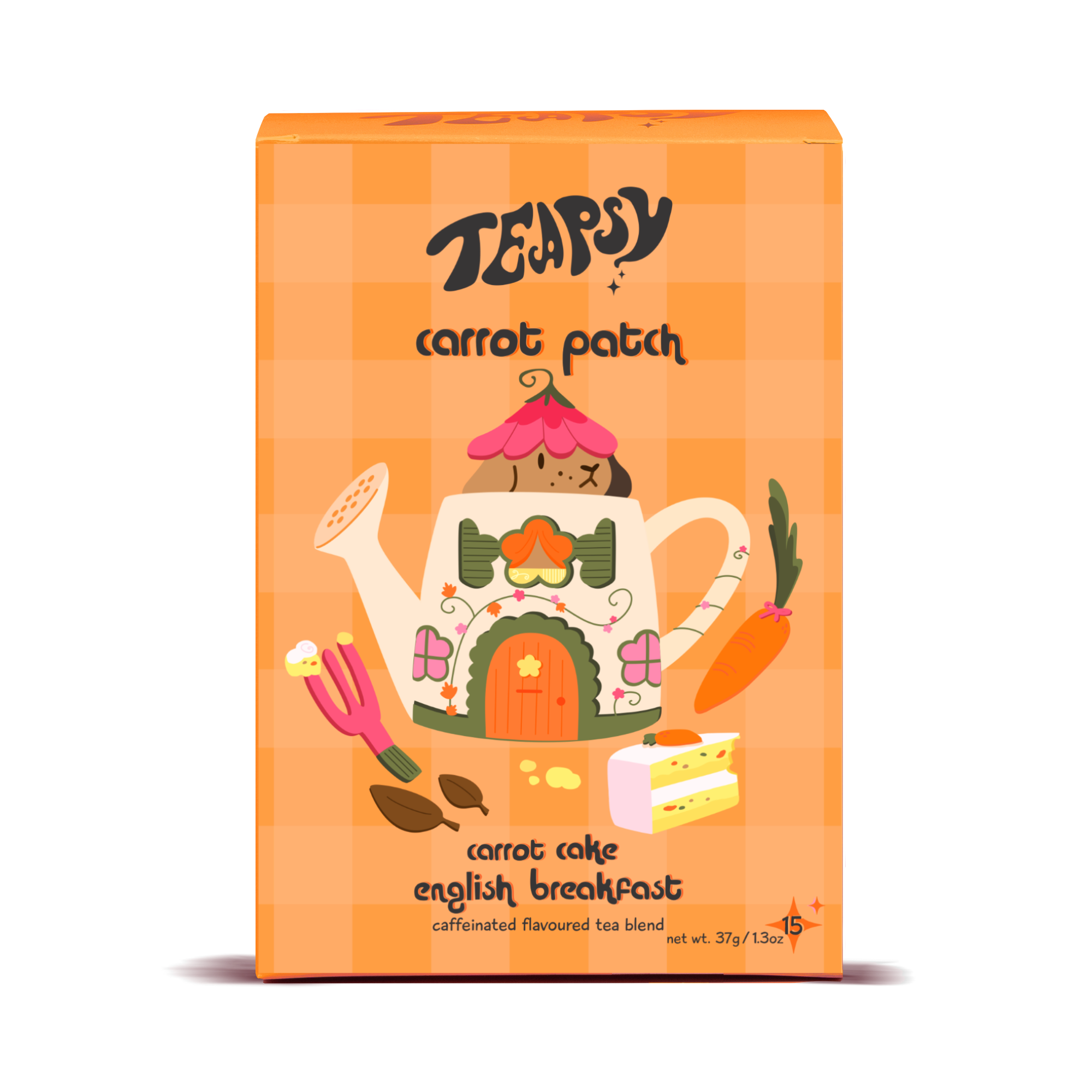 "Carrot Patch" Carrot Cake English Breakfast Tea – Teapsy Tea
